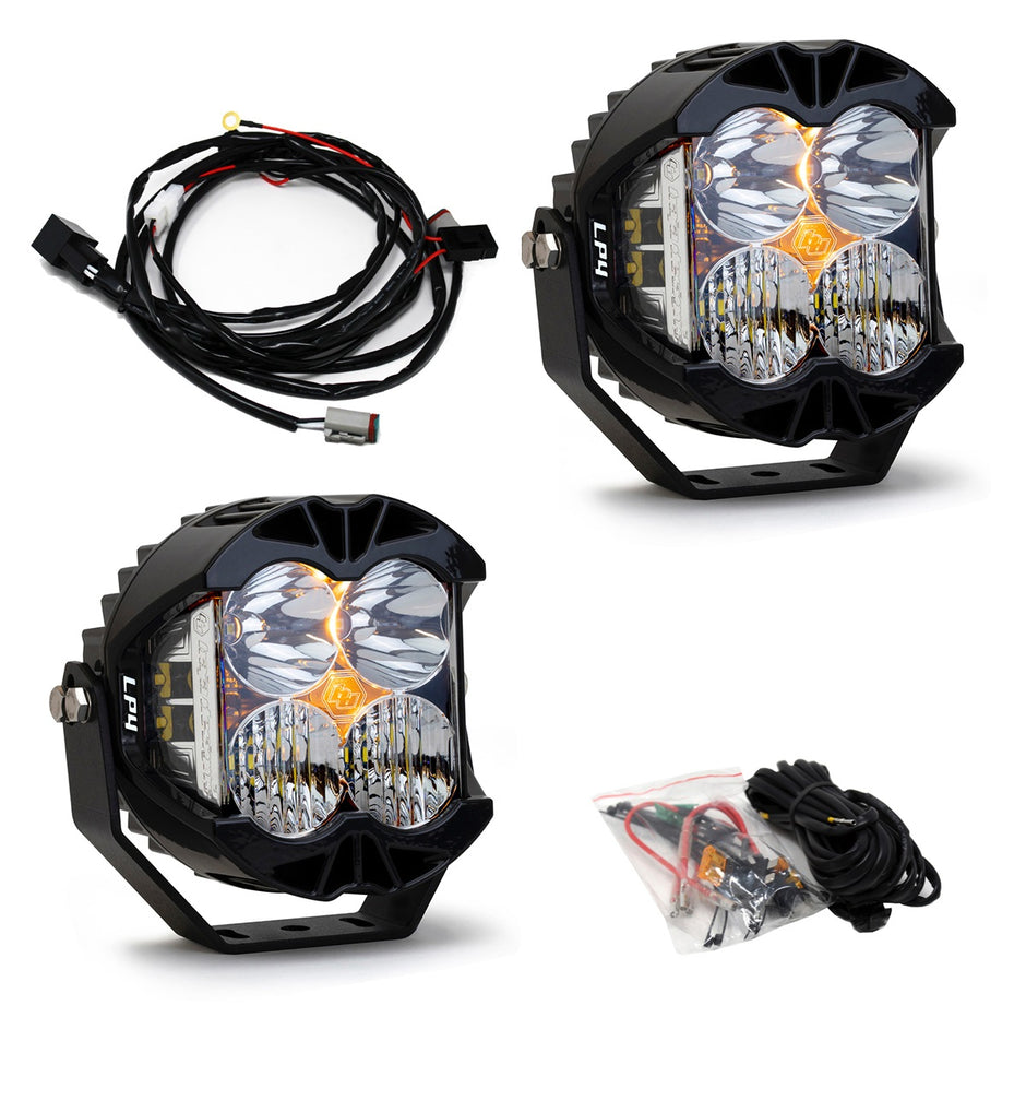 LP4 Pro Bumper Kit - '20-26 Gladiator / '18-26 Wrangler JL; W/ OE Steel Bumper (Driving/Combo; Clear; Toggle Wiring)
