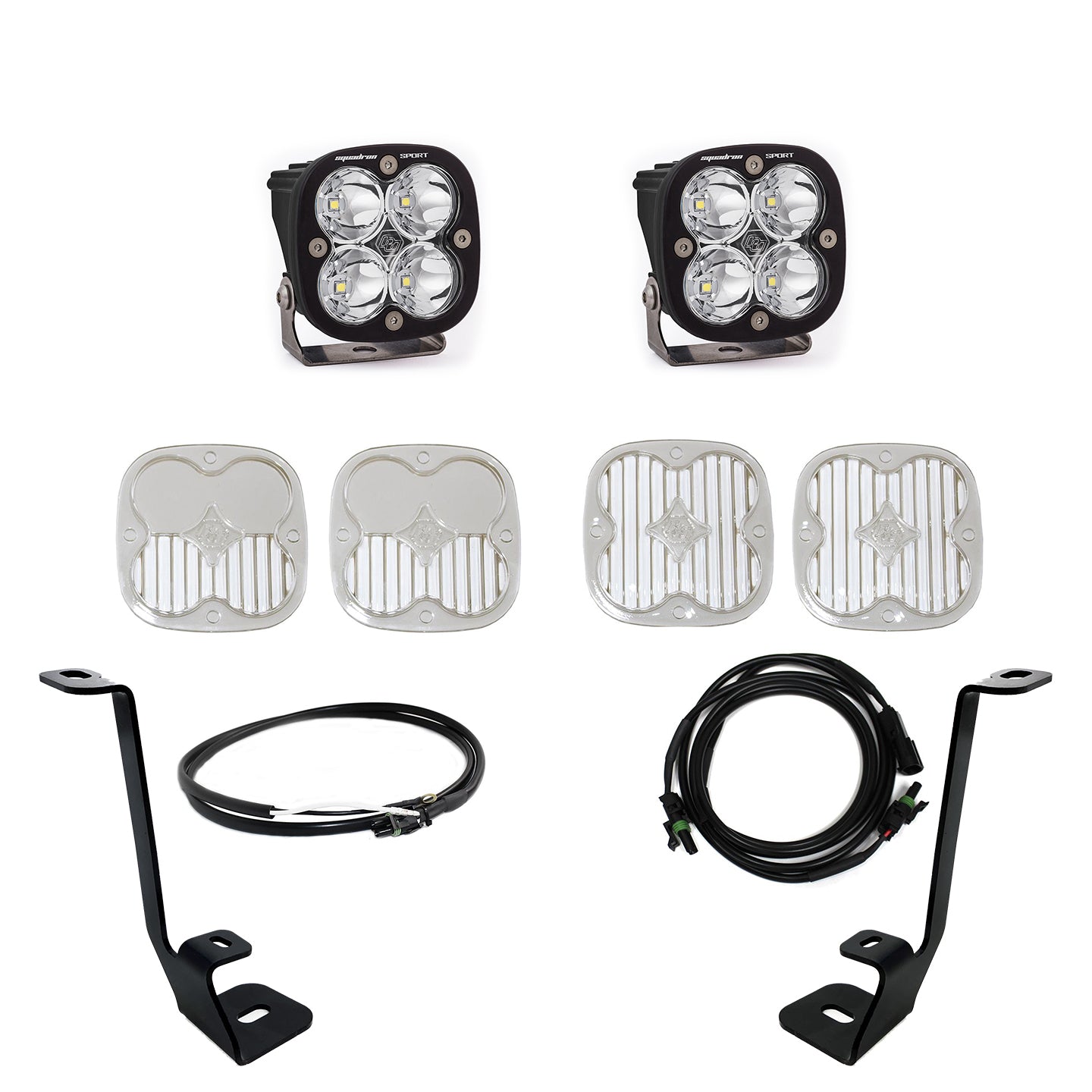 Squadron Sport A-Pillar Kit - '21-23 F-150 (Spot; Clear; Upfitter Wiring)