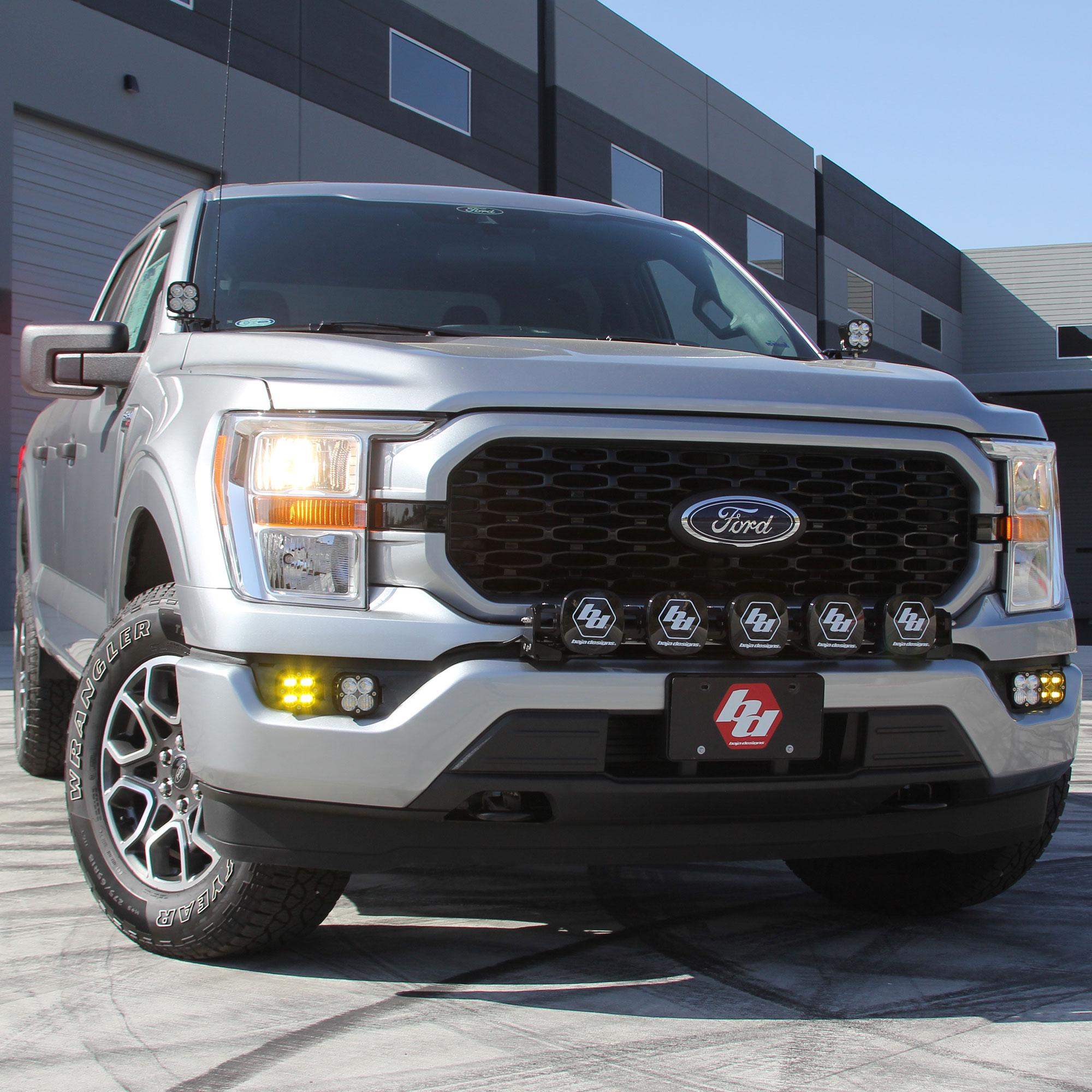 Squadron Pro A-Pillar Kit - '21-23 F-150 (Spot; Clear; Upfitter Wiring)
