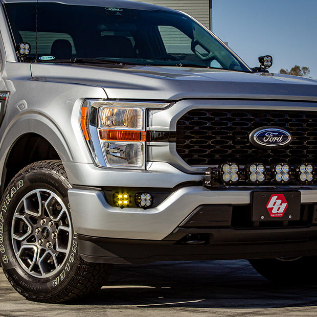 Squadron SAE/Sport Fog Pocket Kit - '21-23 F-150 W/o DRL (SAE Fog; Clear; Upfitter Wiring)