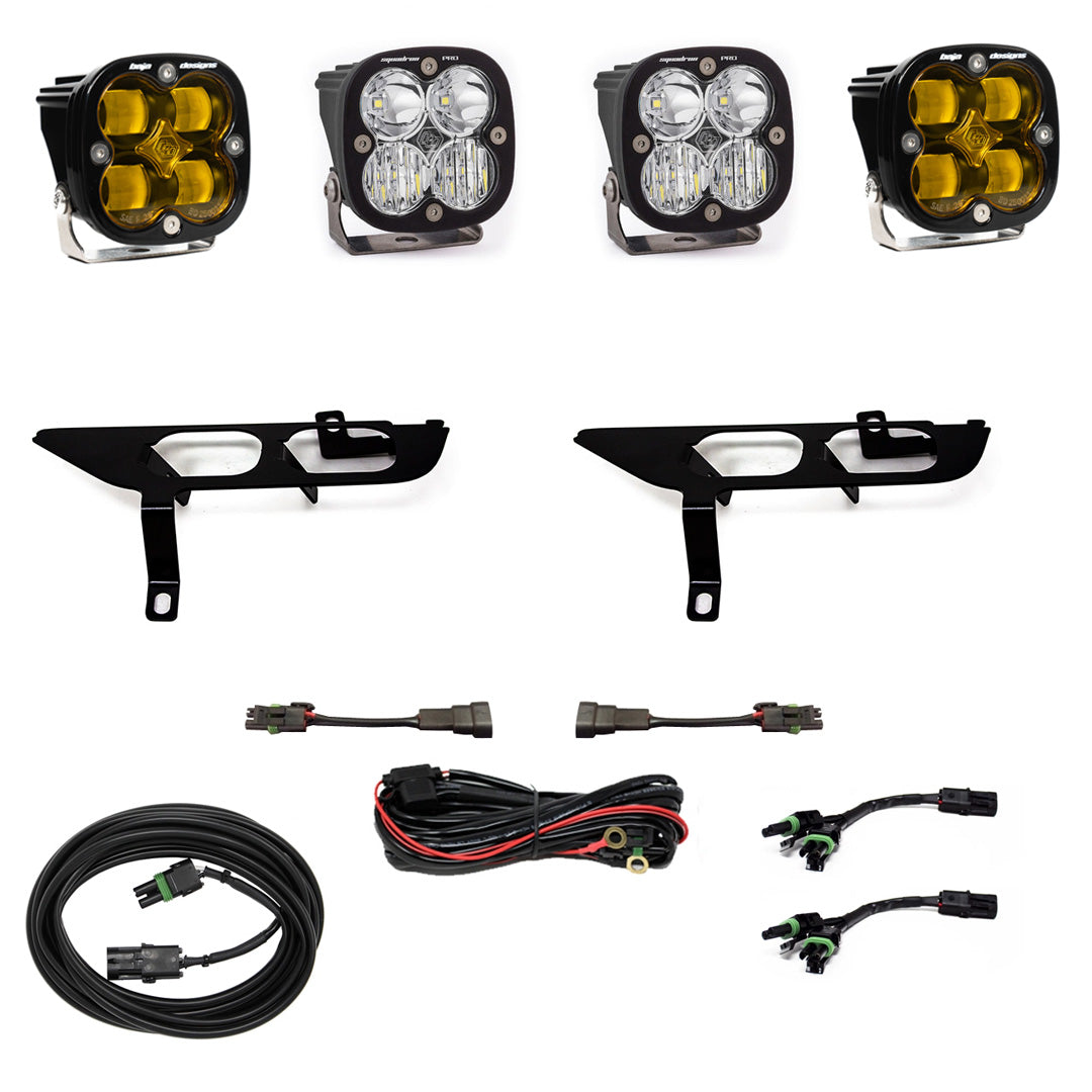 Squadron SAE/Sport Fog Pocket Kit - '21-23 F-150 W/o DRL (SAE Fog; Baja Amber; Toggle Wiring)