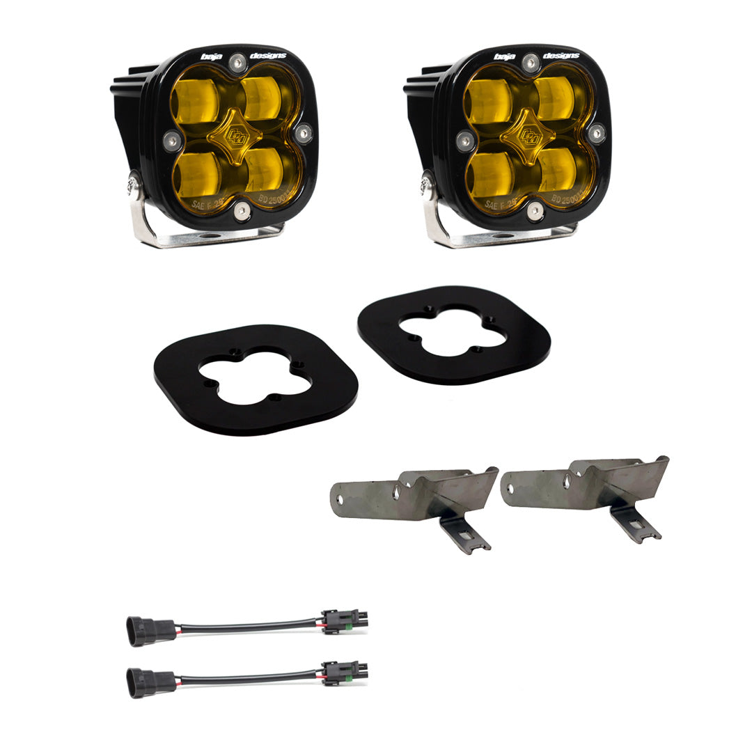Squadron SAE Fog Pocket Kit - '11-16 F-250/350 Super Duty (SAE Fog; Baja Amber)