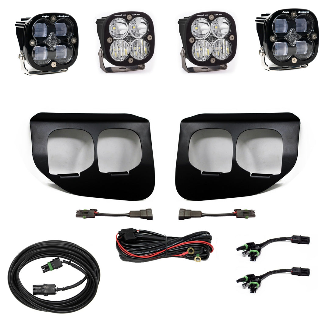 Squadron SAE/Sport Fog Pocket Kit - '20-22 F-250/350 Super Duty (SAE Fog; Clear; Toggle Wiring)