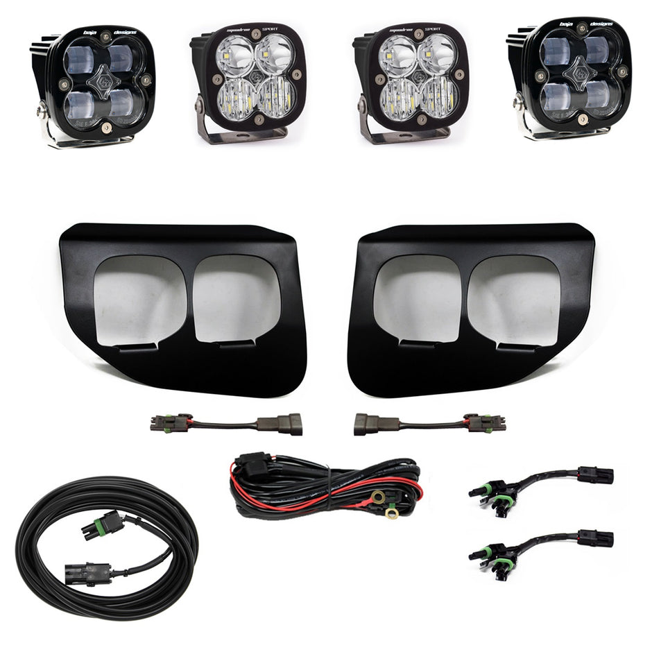 Squadron SAE/Sport Fog Pocket Kit - '20-22 F-250/350 Super Duty (SAE Fog; Clear; Toggle Wiring)