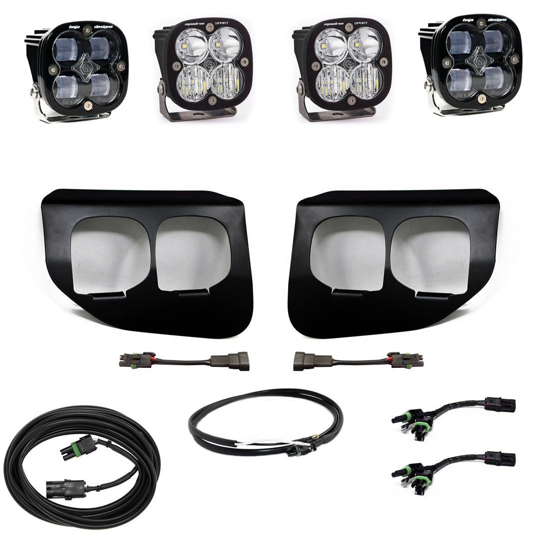 Squadron SAE/Sport Fog Pocket Kit - '20-22 F-250/350 Super Duty (SAE Fog; Clear; Upfitter Switch)