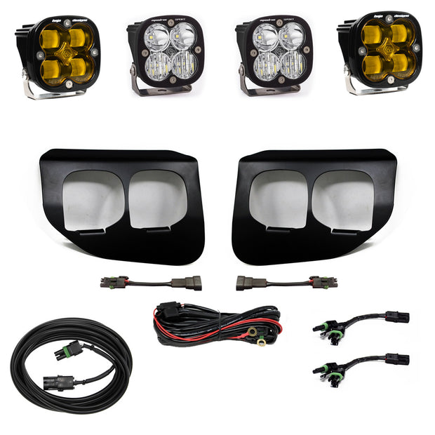 Squadron SAE/Sport Fog Pocket Kit - '20-22 F-250/350 Super Duty (SAE Fog; Baja Amber; Toggle Wiring)