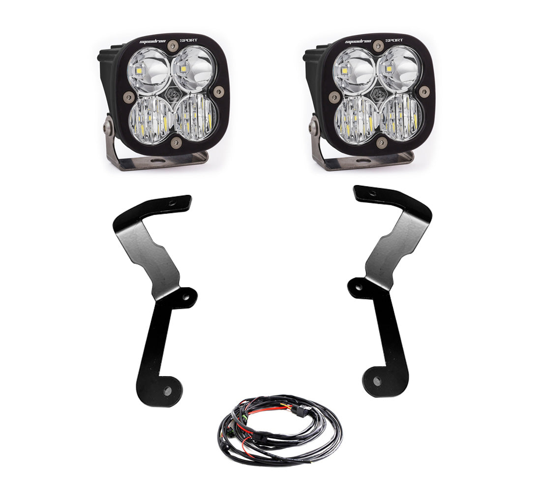 Squadron Sport A-Pillar Kit - '19-22 Sierra 1500 (Driving/Combo; Clear)