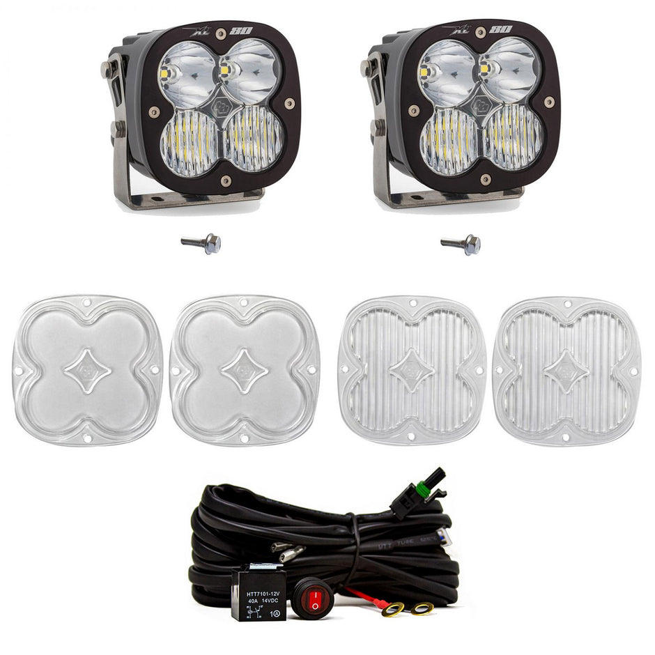 XL80 A-Pillar Kit - '21-26 Bronco; '22-26 Bronco Raptor (Driving/Combo; Clear; Toggle Wiring)