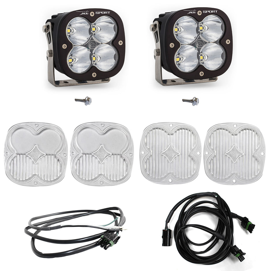 XL Sport A-Pillar Kit - '21-26 Bronco; '22-26 Bronco Raptor (Spot; Clear; Upfitter Wiring)