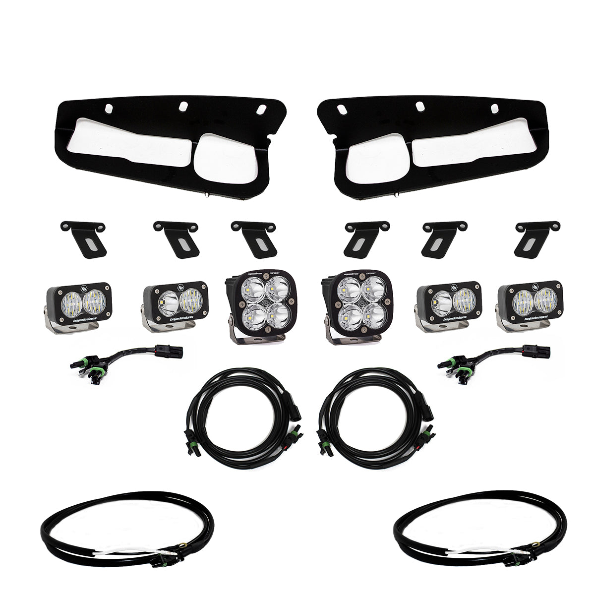 Squadron Sport/S2 Sport Fog Pocket Kit - '21-26 Bronco; '22-26 Bronco Raptor (Multi-Pattern; Clear; Upfitter Wiring)