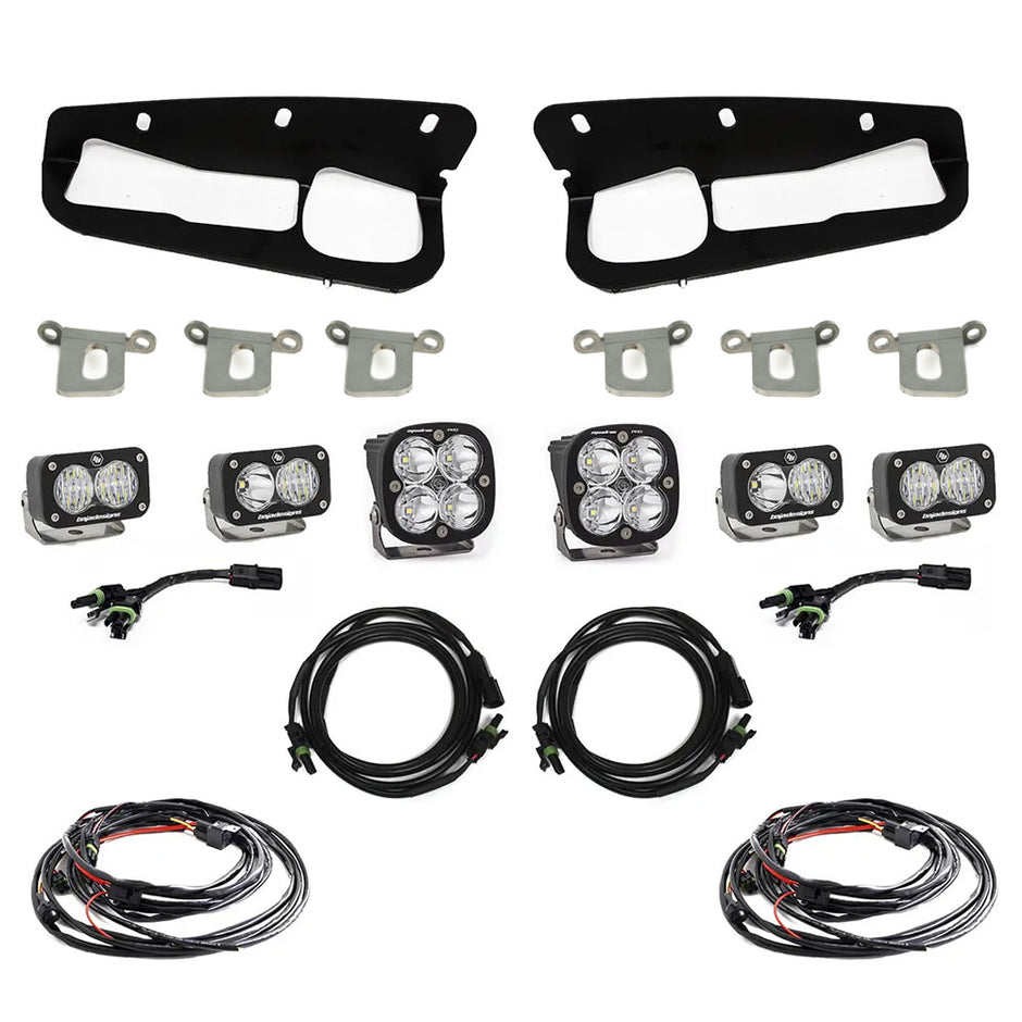 Squadron Pro/Dual S2 Sport Steel Bumper Fog Pocket Kit - '21-26 Bronco; '22-26 Bronco Raptor; Steel Bumper (Multi-Pattern; Clear; Toggle Wiring)