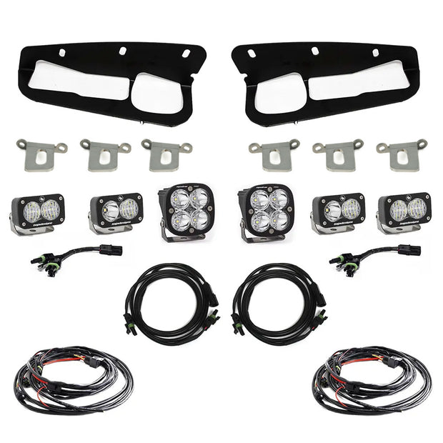Squadron Pro/Dual S2 Sport Steel Bumper Fog Pocket Kit - '21-26 Bronco; '22-26 Bronco Raptor; Steel Bumper (Multi-Pattern; Clear; Toggle Wiring)