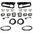 Squadron Pro/Dual S2 Sport Steel Bumper Fog Pocket Kit - '21-26 Bronco; '22-26 Bronco Raptor; Steel Bumper (Multi-Pattern; Clear; Upfitter Wiring)