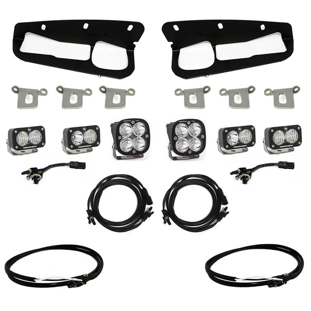 Squadron Pro/Dual S2 Sport Steel Bumper Fog Pocket Kit - '21-26 Bronco; '22-26 Bronco Raptor; Steel Bumper (Multi-Pattern; Clear; Upfitter Wiring)