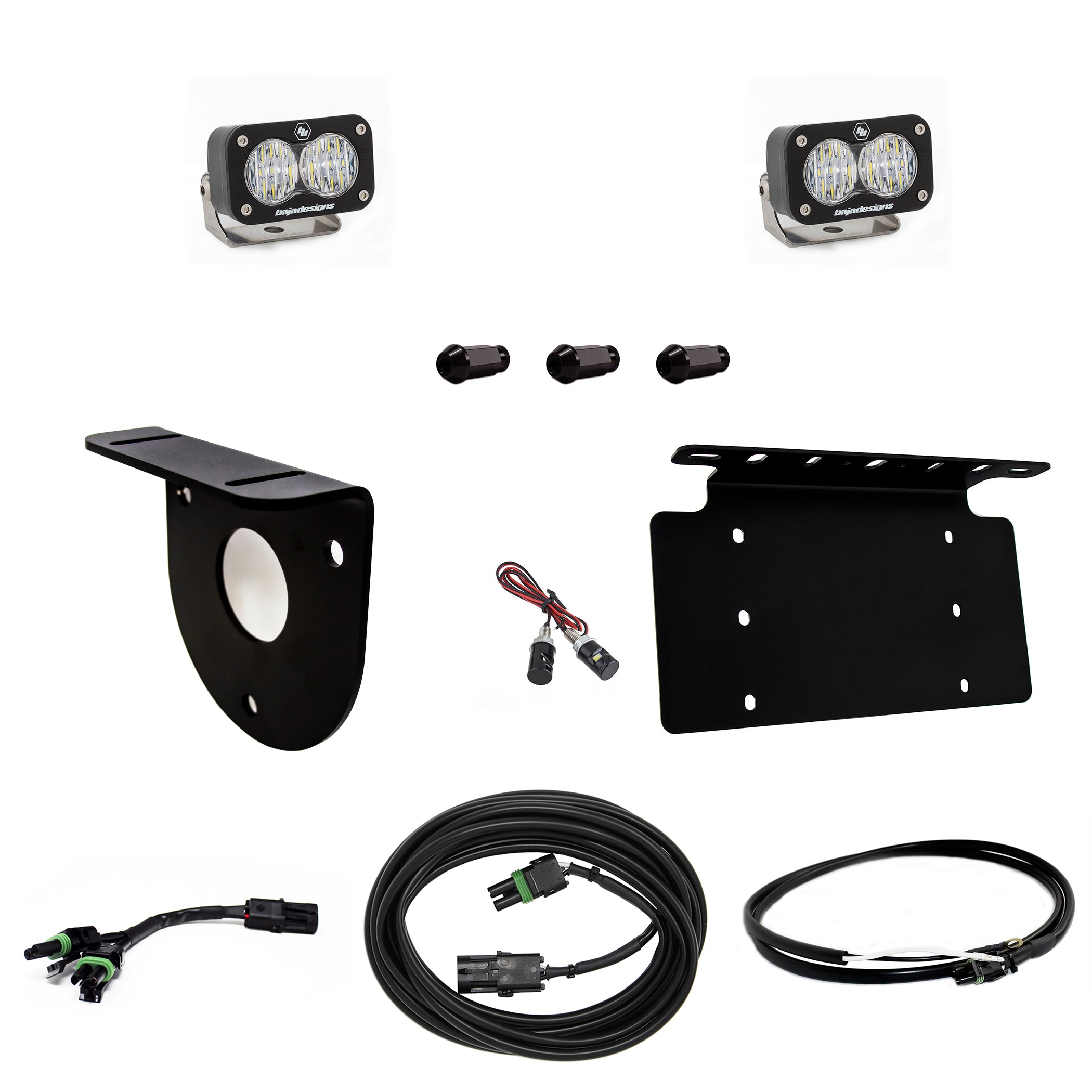 S2 Sport Dual Reverse Kit - '21-26 Bronco (Multi-Pattern; Clear; Upfitter Wiring; License Plate Mount)