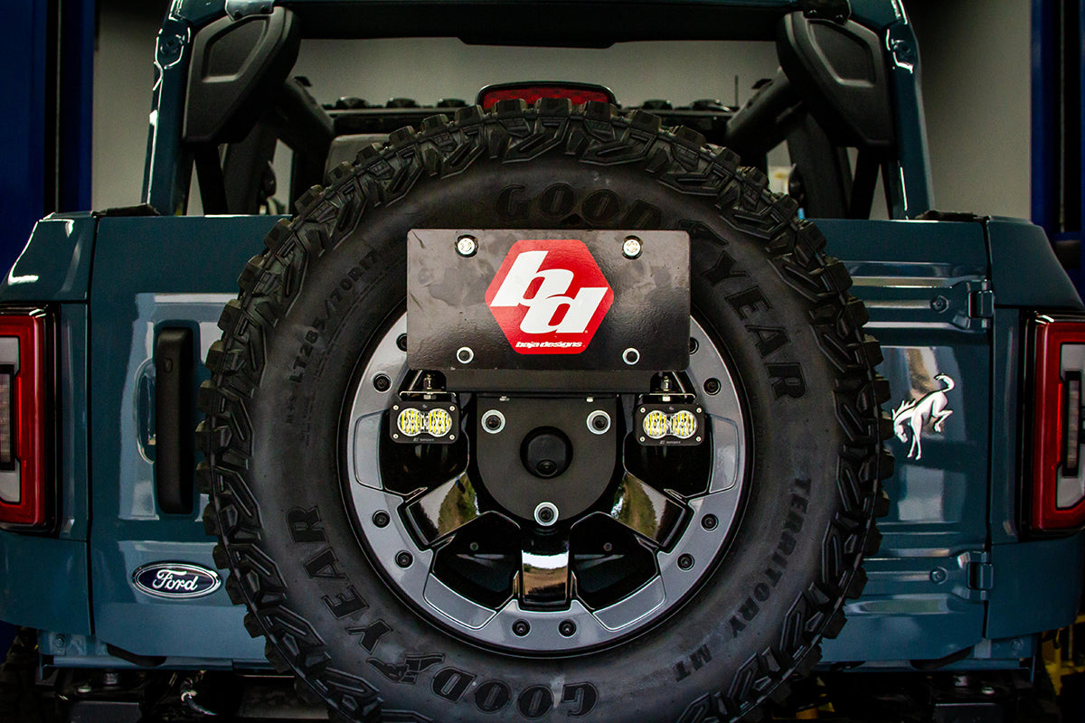 S2 Sport Dual Reverse Kit - '21-26 Bronco (Multi-Pattern; Clear; Upfitter Wiring; License Plate Mount)