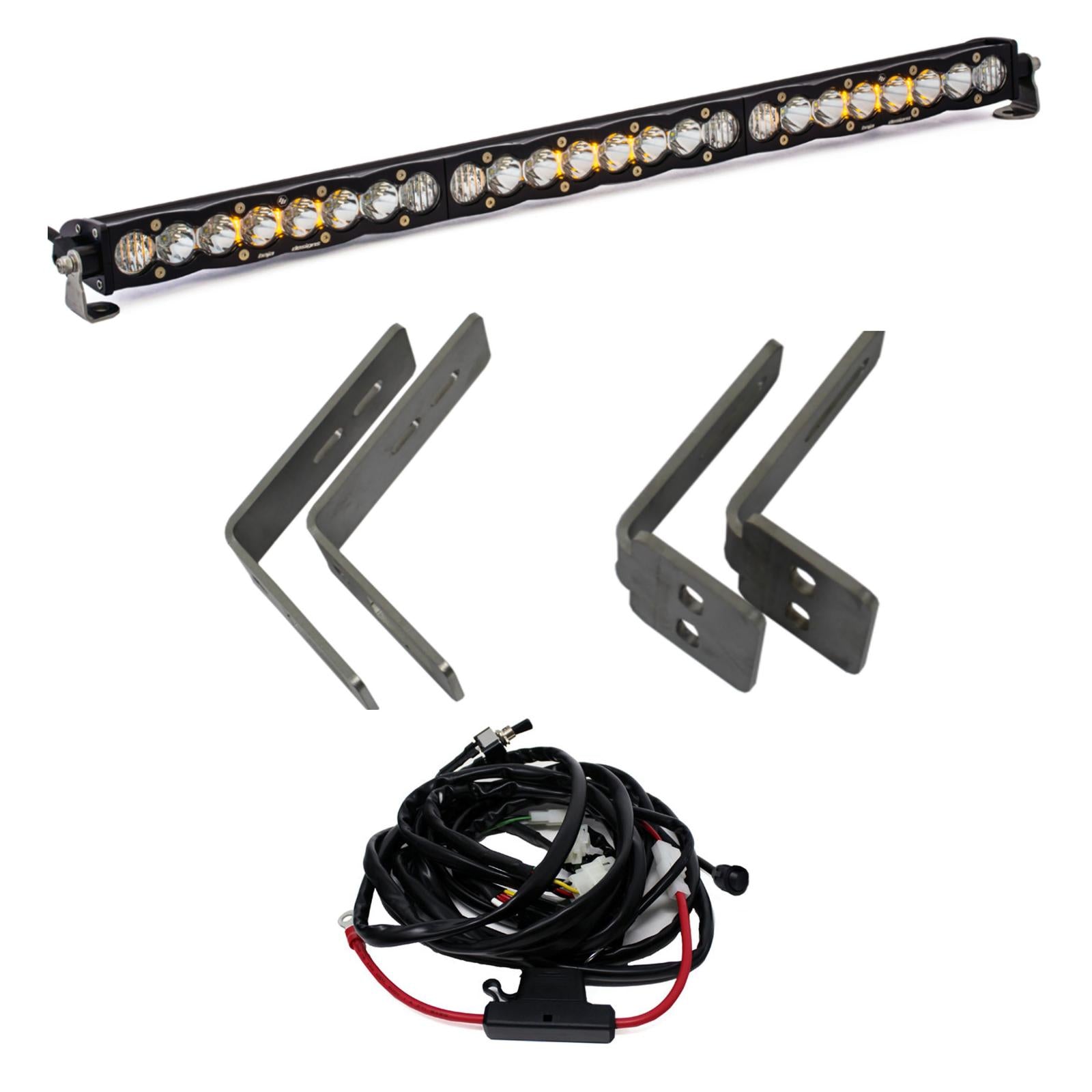 S8 30 Inch Grille Upper Light Kit - '11-16 F-250/350 Super Duty (Driving/Combo; Clear)