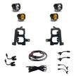 S1 Dual Fog Pocket Kit - '20-23 Sierra 2500HD/3500HD (Wide Cornering/Spot; Baja Amber/Clear)