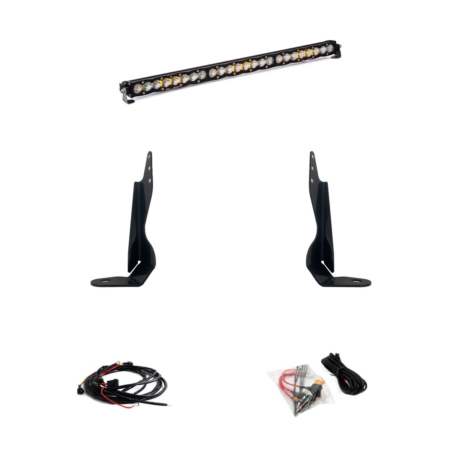 S8 30 Inch Grille Kit - '20-23 Sierra 2500HD/3500HD (Driving/Combo; Clear)