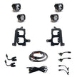 S1 Dual Fog Pocket Kit - '20-22 Sierra 2500HD/3500HD (Wide Cornering/Spot; Clear/Clear)