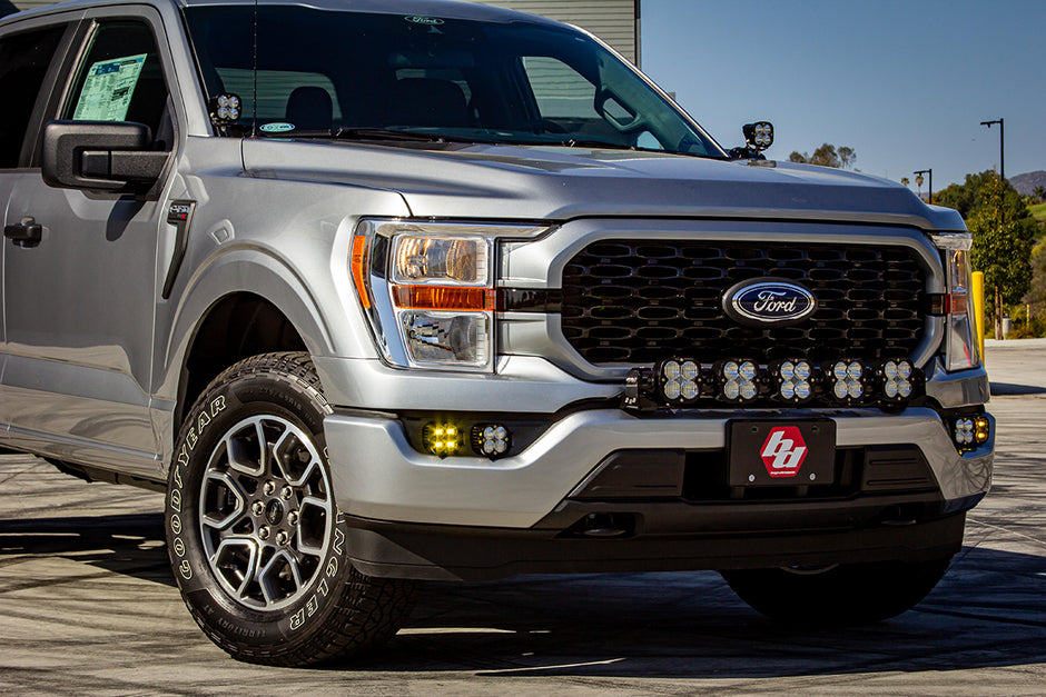 Squadron SAE/Pro Fog Pocket Kit - '21-23 F-150 W/ DRL (SAE Fog; Baja Amber; Upfitter Wiring)