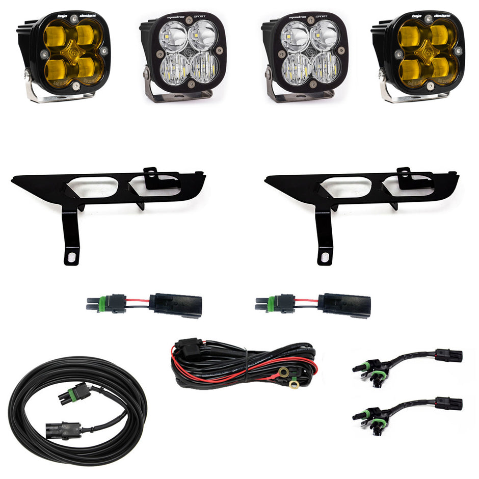 Squadron SAE/Sport Fog Pocket Kit - '21-23 F-150 W/ DRL (SAE Fog; Clear; Toggle Wiring)