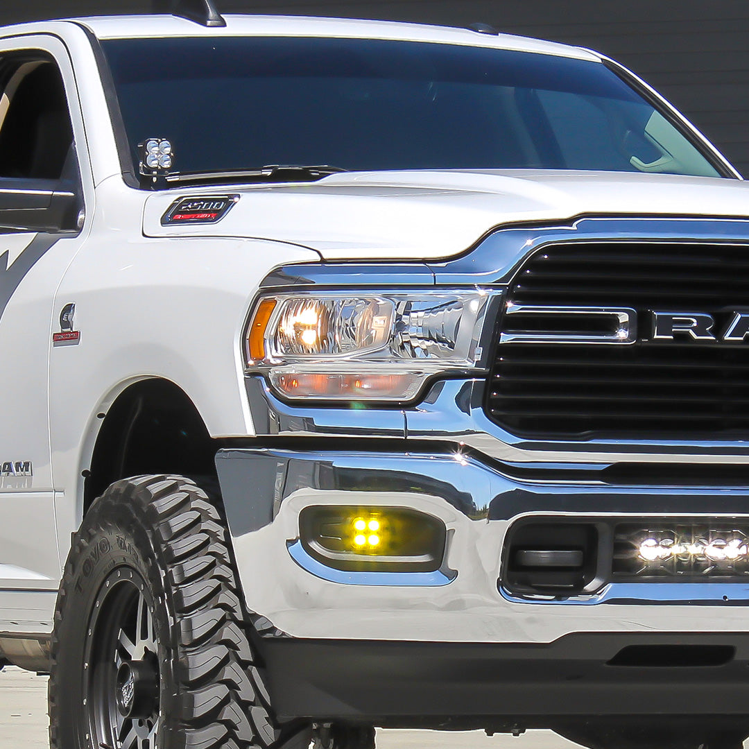 Squadron Sport Fog Pocket Kit - '19-26 2500/3500 Big Horn (Wide Cornering; Clear)