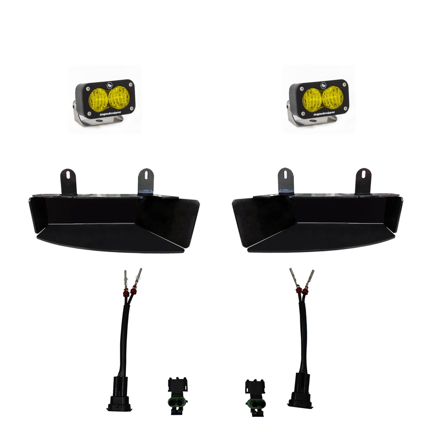 S2 Sport Fog Pocket Kit - '19-26 2500/3500 (Wide Cornering; Baja Amber)
