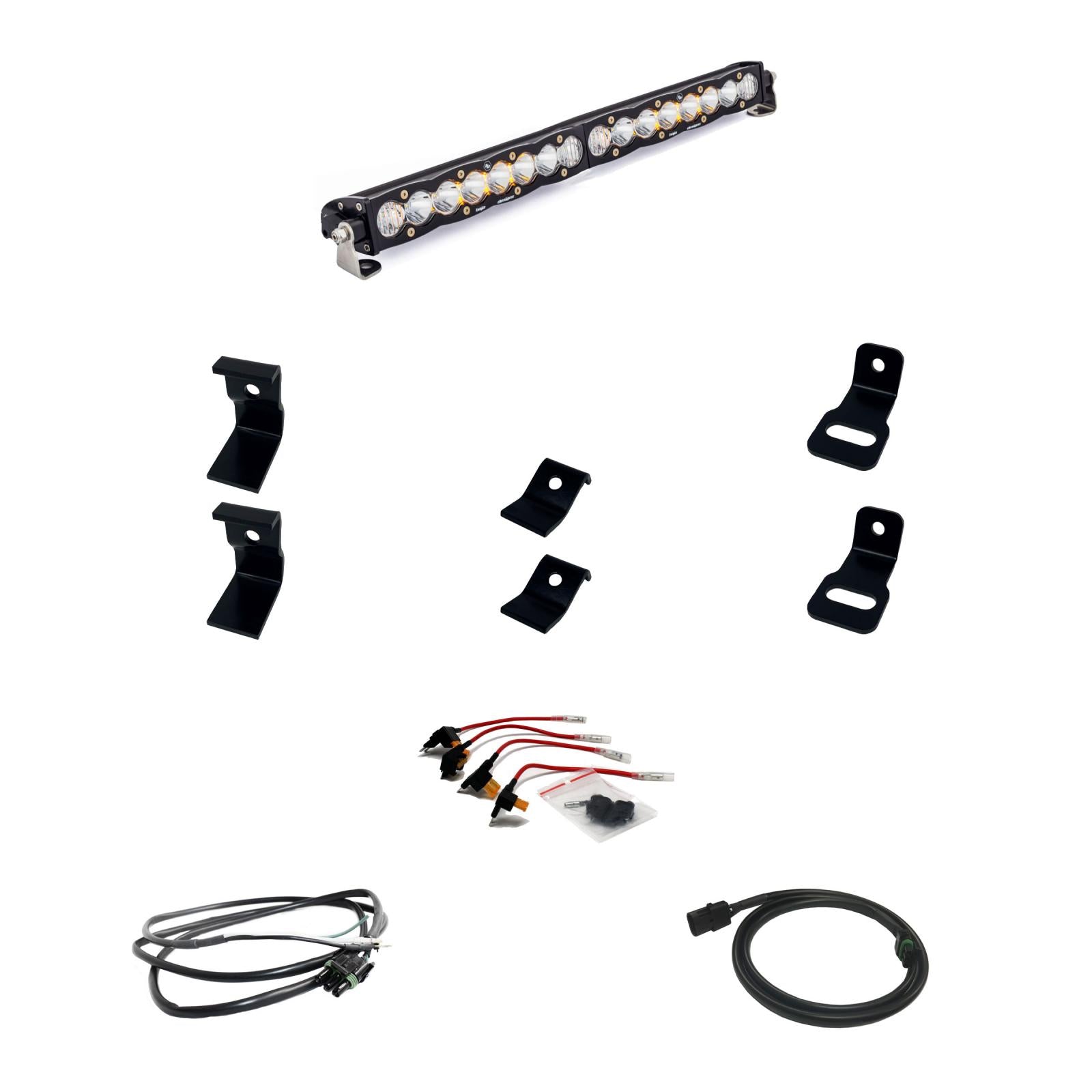 S8 20 Inch Grille Kit - '19-24 1500 Rebel; '21-24 1500 TRX (Driving/Combo; Clear)