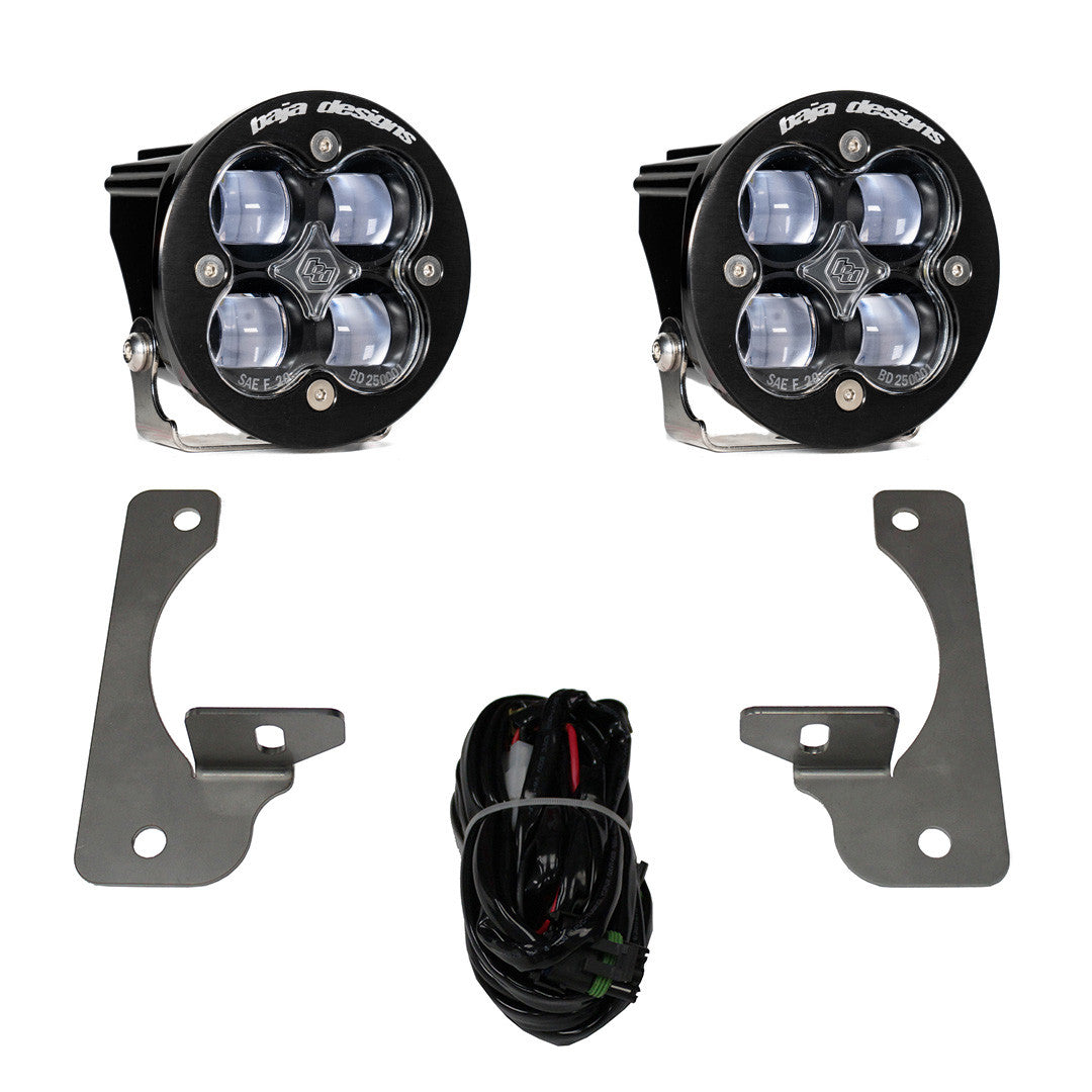 Jeep JK Squadron-R SAE Fog Pocket Light Kit - Jeep 2007-09 Wrangler JK; NOTE: W/ Premium OE Bumper (Clear)