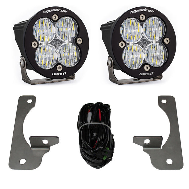 Jeep JK Squadron-R Sport Fog Pocket Light Kit - Jeep 2007-09 Wrangler JK; NOTE: W/ Premium OE Bumper (Clear)
