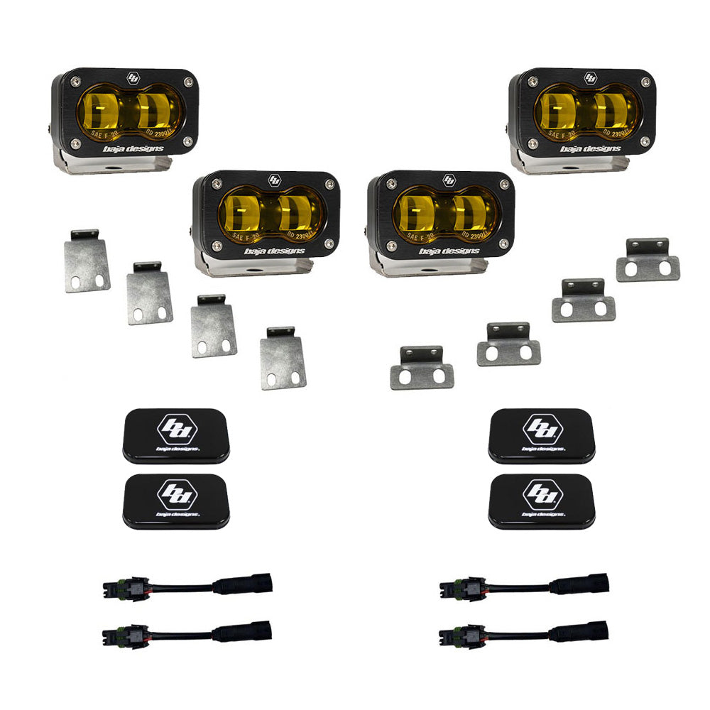S2 SAE Amber Fog Pocket Kits - Ford '21-26 F-150 Raptor  '24-26 F-150 Raptor 37/R