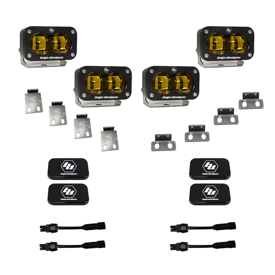 S2 SAE Amber Fog Pocket Kits - Ford '21-26 F-150 Raptor  '24-26 F-150 Raptor 37/R