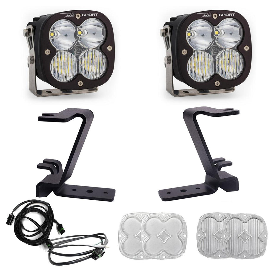 XL Sport A-Pillar Kit - 2023-26 Ford F-250/350 Super Duty (Driving/Combo; Clear; Upfitter Wiring)