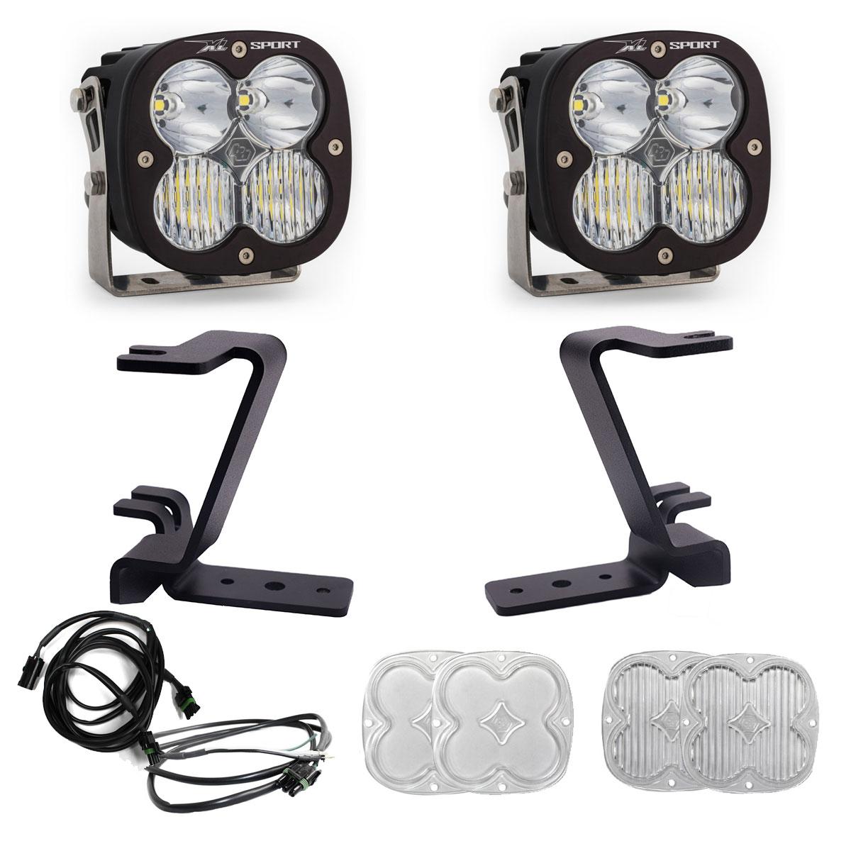 XL Sport A-Pillar Kit - 2023-26 Ford F-250/350 Super Duty (Driving/Combo; Clear; Upfitter Wiring)