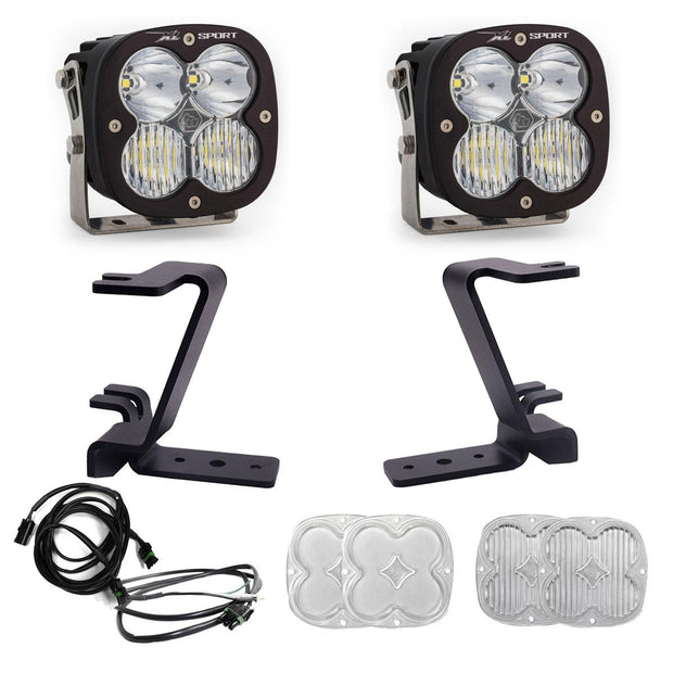XL Sport A-Pillar Kit - 2023-26 Ford F-250/350 Super Duty (Driving/Combo; Clear; Upfitter Wiring)