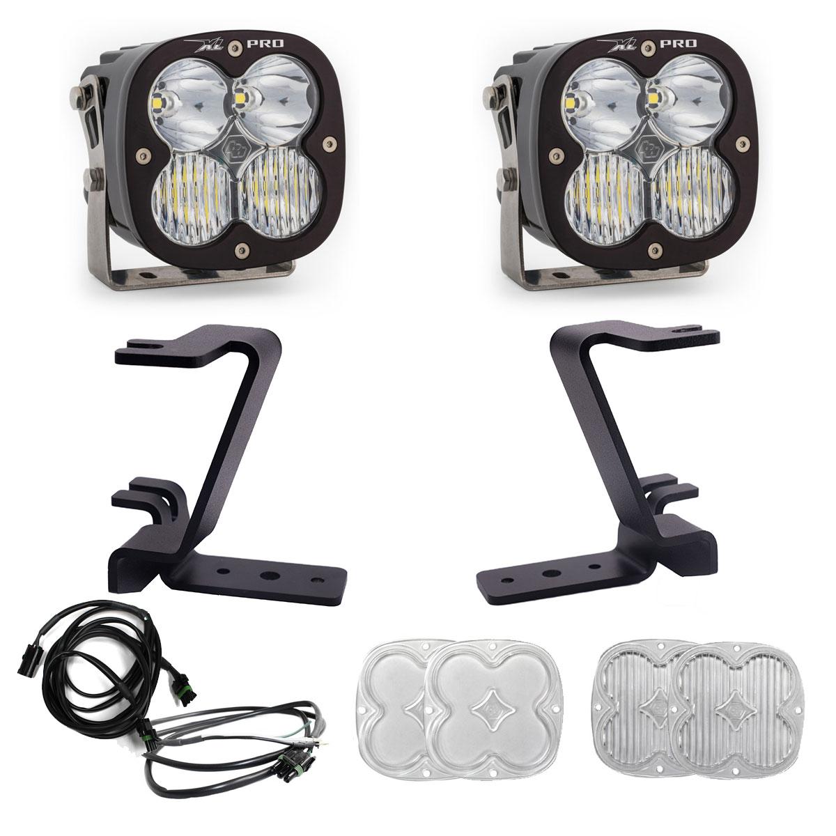 XL Pro A-Pillar Kit - 2023-26 Ford F-250/350 Super Duty (Driving/Combo; Clear; Upfitter Wiring)