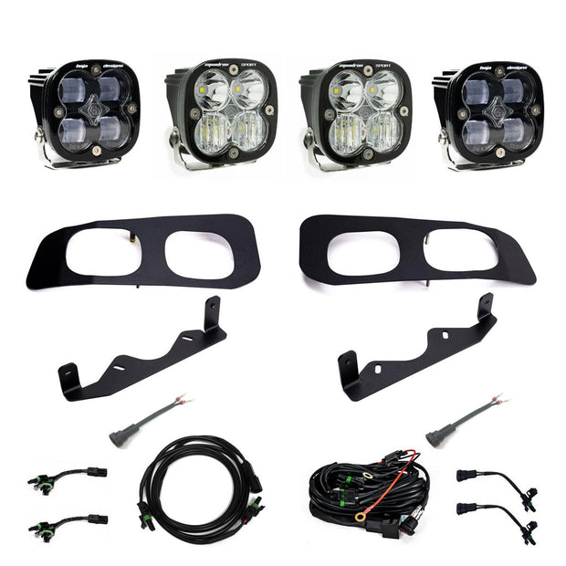 Squadron SAE/Sport Fog Pocket Kit - 2023-26 Ford F-250/350 Super Duty (SAE Fog; Clear; Toggle Wiring)