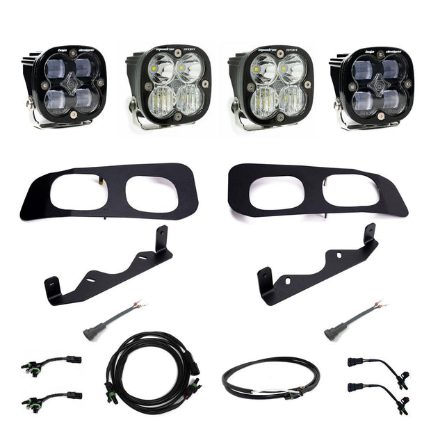 Squadron SAE/Sport Fog Pocket Kit - 2023-26 Ford F-250/350 Super Duty (SAE Fog; Clear; Upfitter Wiring)