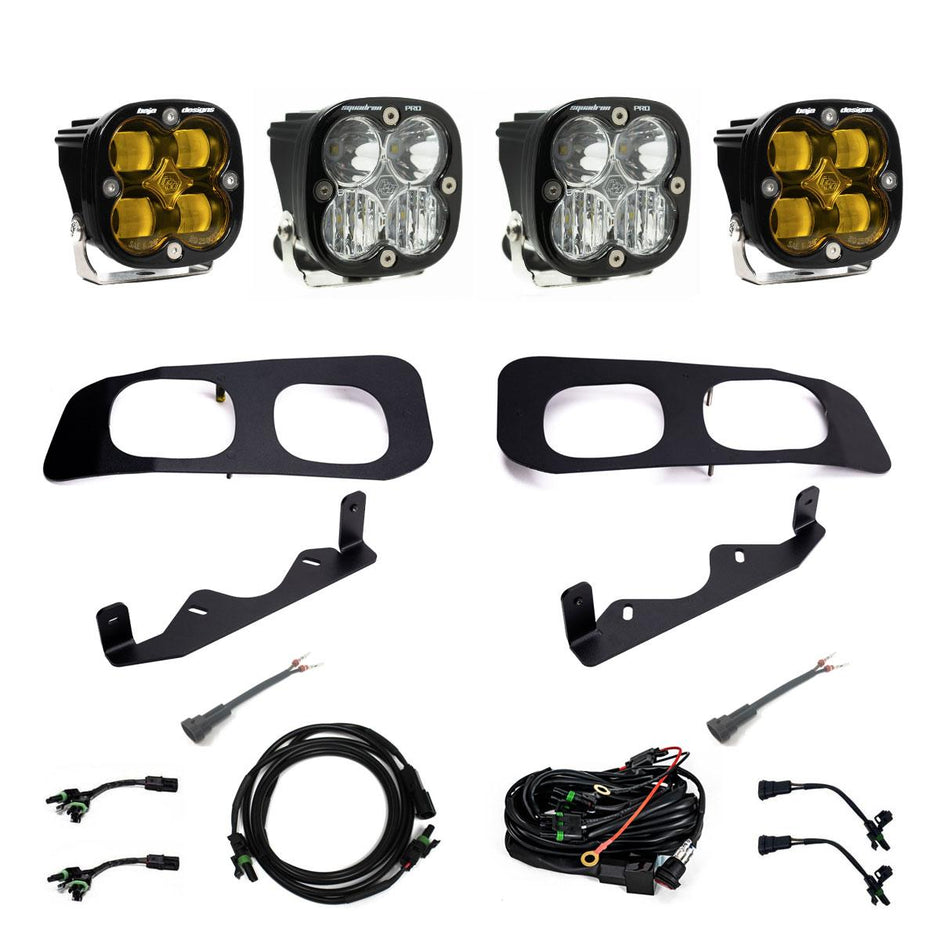 Squadron SAE/Pro Fog Pocket Kit - 2023-26 Ford F-250/350 Super Duty (SAE Fog; Baja Amber; Toggle Wiring)