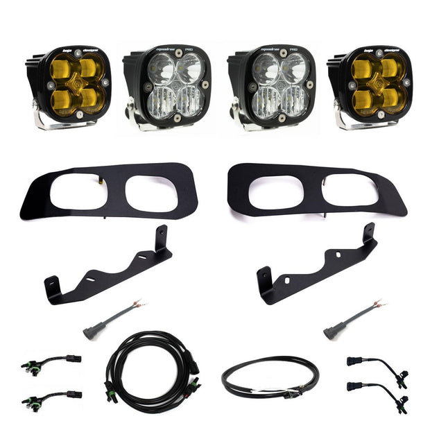 Squadron SAE/Pro Fog Pocket Kit - 2023-26 Ford F-250/350 Super Duty (SAE Fog; Clear; Upfitter Wiring)