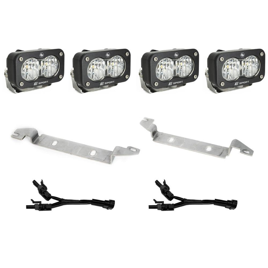 S2 Sport Dual Fog Pocket Light Kit - 2024-2026 Tacoma (Wide Cornering; Clear)