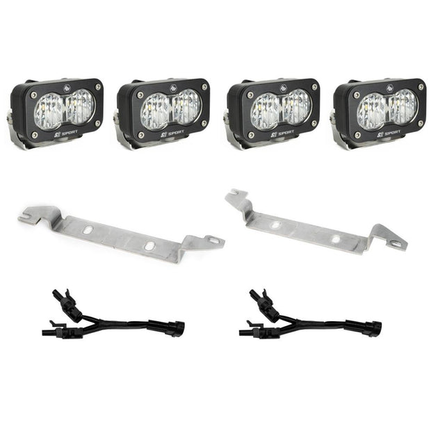 S2 Sport Dual Fog Pocket Light Kit - 2024-2026 Tacoma (Wide Cornering; Clear)