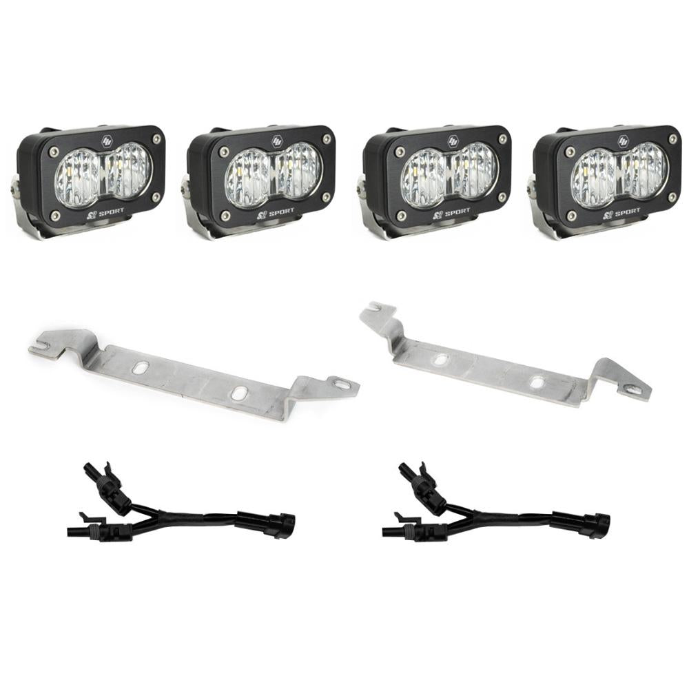 S2 Sport Dual Fog Pocket Light Kit - 2024-2026 Tacoma (Wide Cornering; Clear)