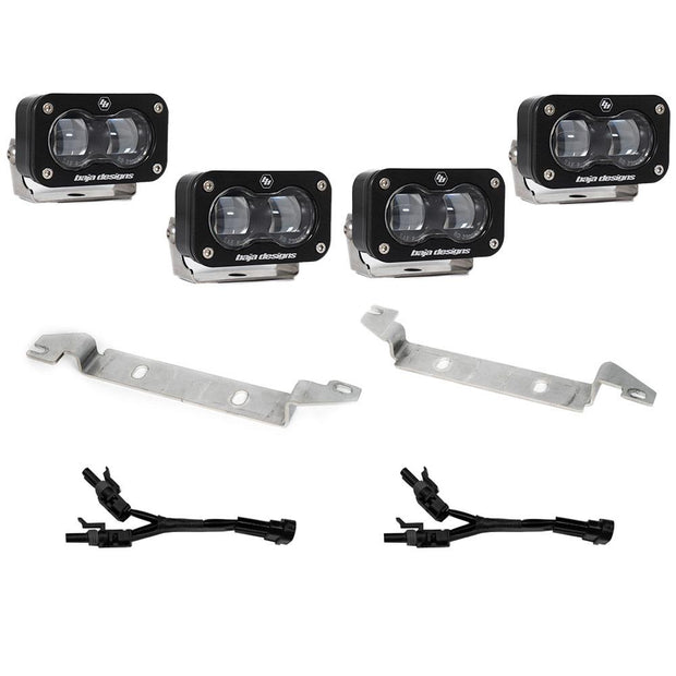 S2 SAE OEM Fog Light Replacement Kit - 2024-2026 Toyota Tacoma (SAE Spot; Clear)