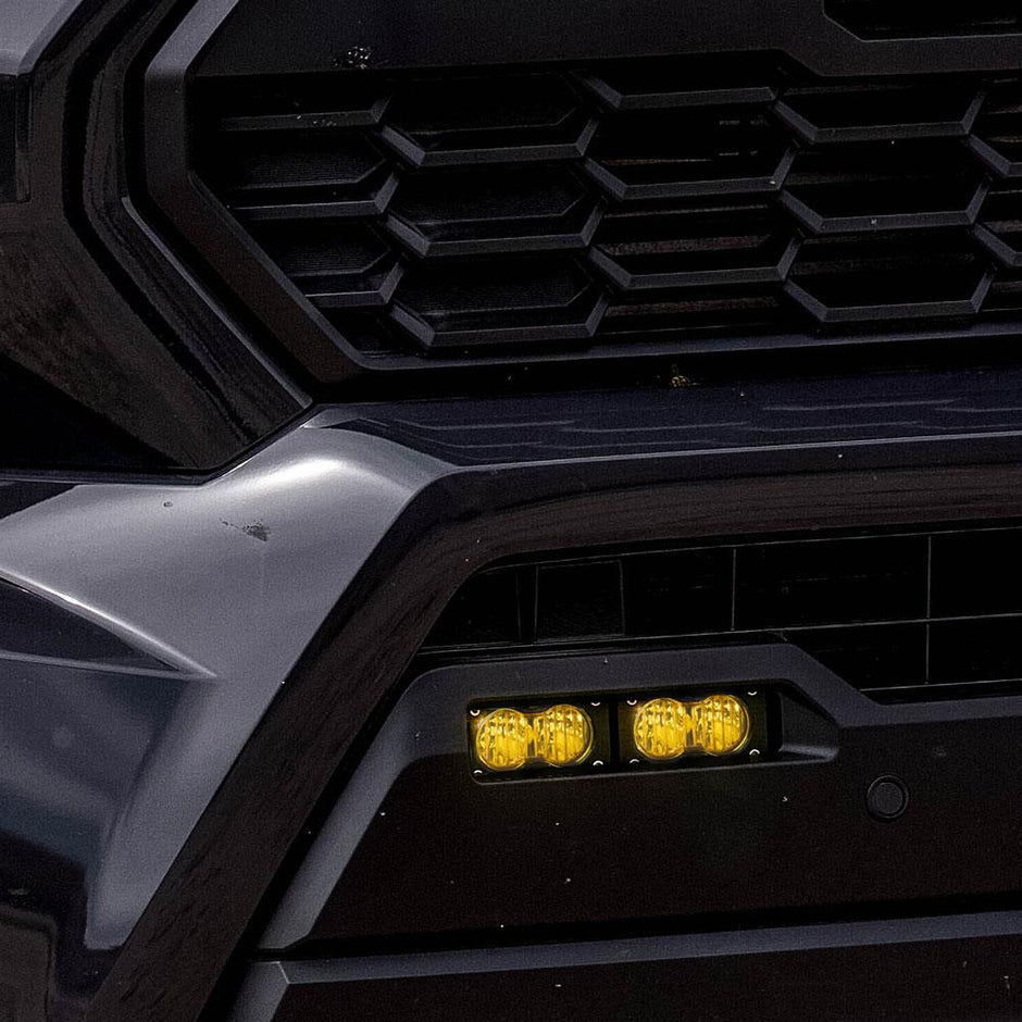 S2 Sport Dual Fog Pocket Light Kit - 2024-2026 Tacoma (Wide Cornering; Baja Amber)