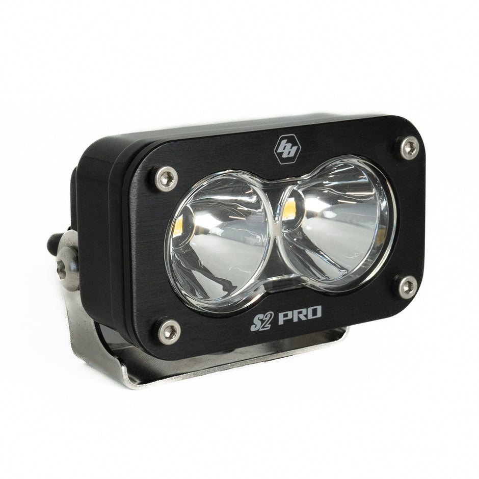 S2 Pro Black LED Light Pod (Spot; Clear)