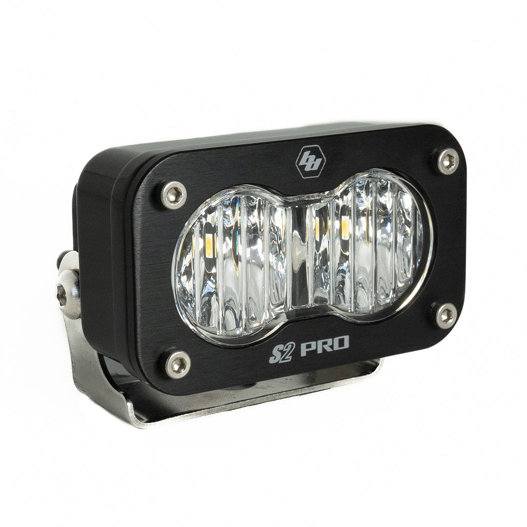 S2 Pro Black LED Light Pod (Wide Cornering; Clear)