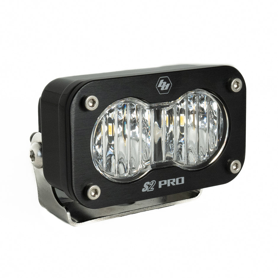 S2 Pro Black LED Light Pod (Wide Cornering; Clear)
