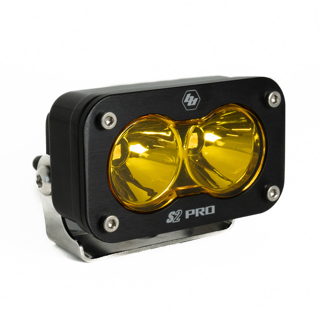 S2 Pro Black LED Light Pod (Spot; Baja Amber)